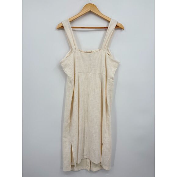Madewell White Midi Dress with Black Buttons - Picture 4 of 11